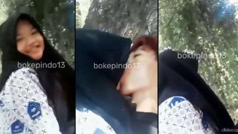 Bokep SMP Abg Jilbab Seragam Mesum Sama Ayang di Luar